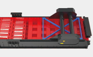 X-shaped reinforced frame